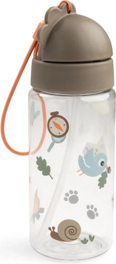 Done by Deer Tiny trails straw bottle, sand 350 ml