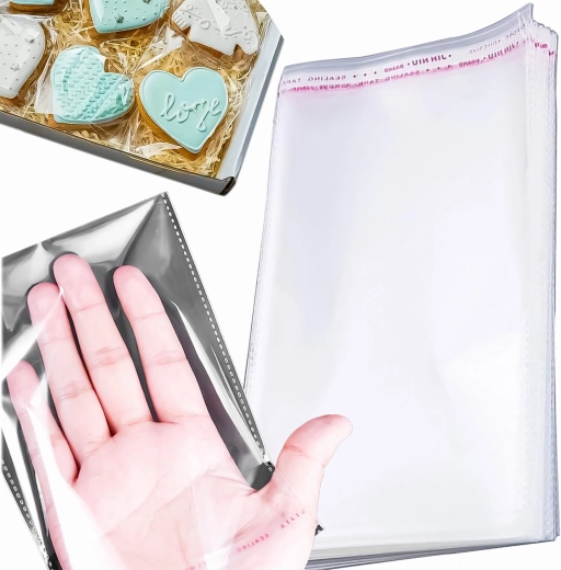 Cellophane self-adhesive OPP bags 12 × 20 cm - 100 pcs