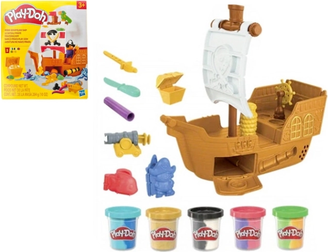 Play-Doh пиратски кораб – креативен комплект с пластилин