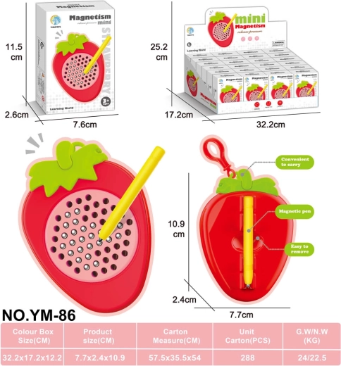 Strawberry-Shaped Magnetic Drawing Board