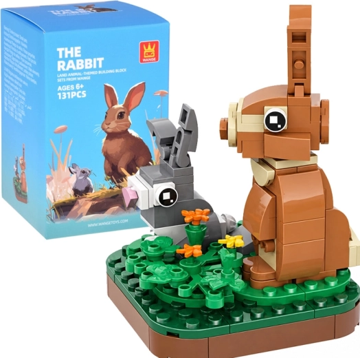 Technical Building Set Wild Land Animals Rabbit, 131 Pieces