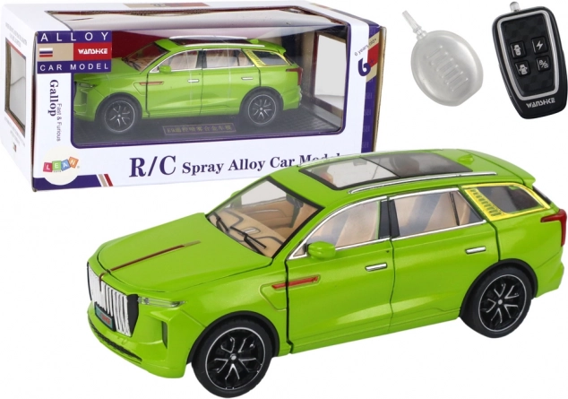 Модел SUV играчка автомобил в зелен цвят