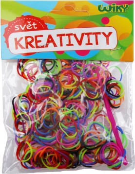 Вълшебни двуцветни плетящи ластичета – микс цветове, 300 бр с аксесоари