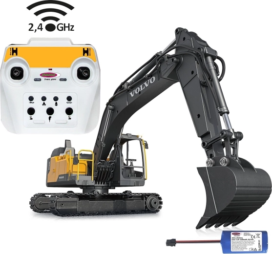 Metal RC Volvo EC160E Excavator in 1:16 Scale with Demolition Set