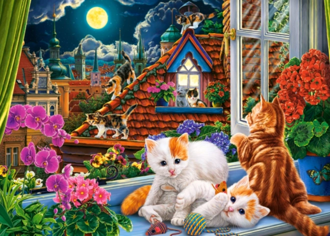 Пъзел 180 части Kittens on the Roof