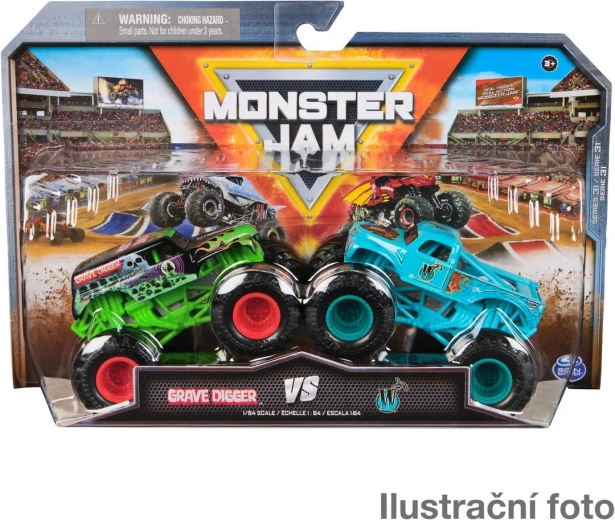Monster Jam метални модели на monster truck 1:64 – комплект от 2 коли