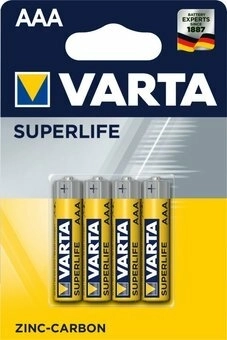 Varta Superlife AAA R03 цинково-въглеродни батерии 1,5 V, блистер 4 бр.