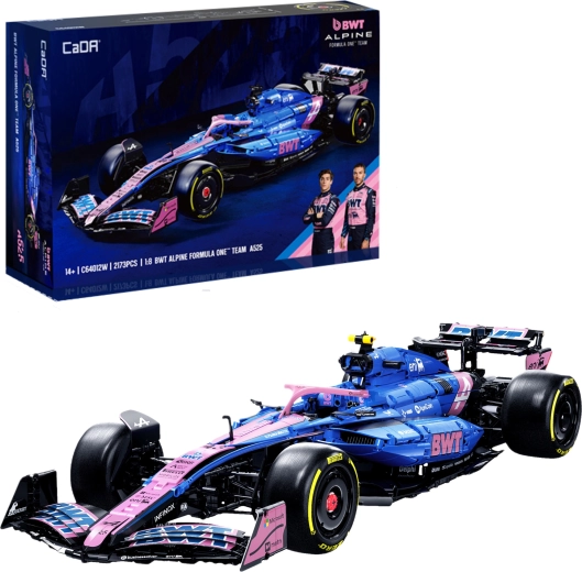 Конструктор CaDA BWT ALPINE F1 A525 – състезателен болид 1:8, 2173 части