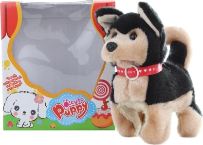 Ходещо черно кученце на батерии