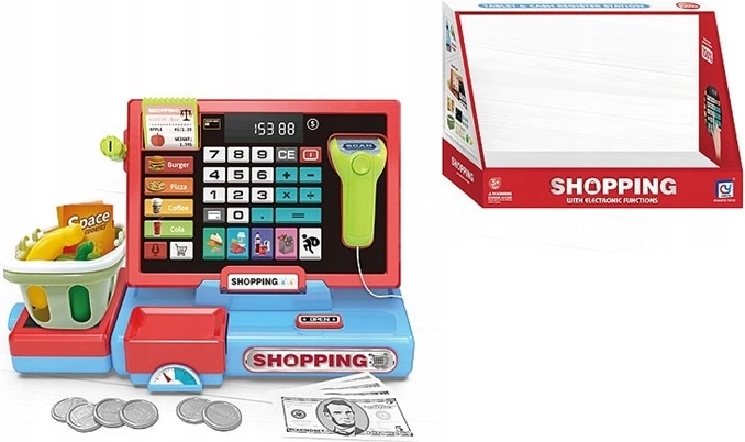 Battery-Powered Children's Toy Shop Cash Register