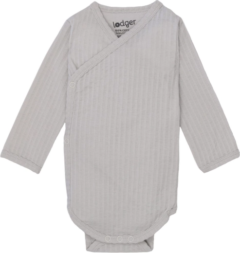 Lodger breathable long-sleeve bodysuit seersucker steel 62