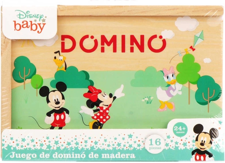 Disney Mickey Mouse wooden dominoes in a box (16 pieces)