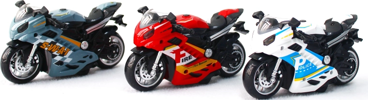 Rescue Motorcycle with Sound and Light – 3 Variants