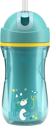 Chicco Sport термо чашка със сламка grey 266 мл, 14 м+