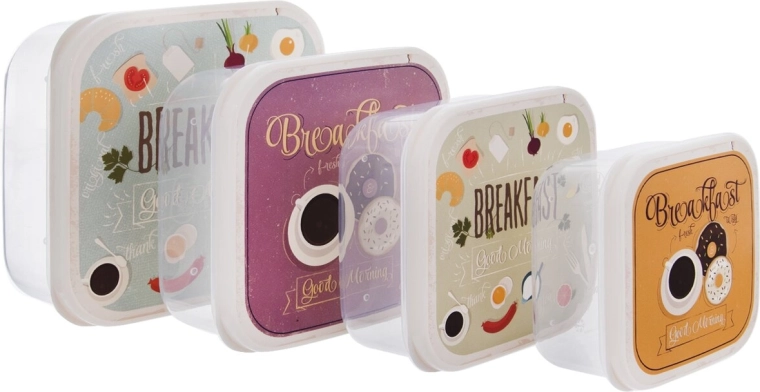Кутии за закуска Child Breakfast, комплект 4 бр.