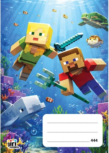School notebook A4 Videogames 444, lined (8 mm), 40 sheets
