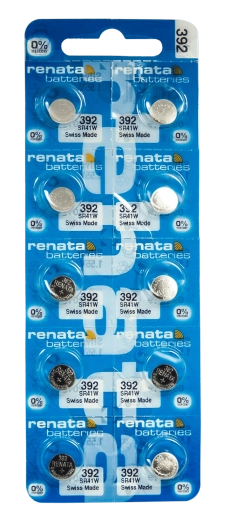 Renata SR41W 392 бутонна батерия за часовници 1,55 V 45 mAh, опаковка 10 бр.