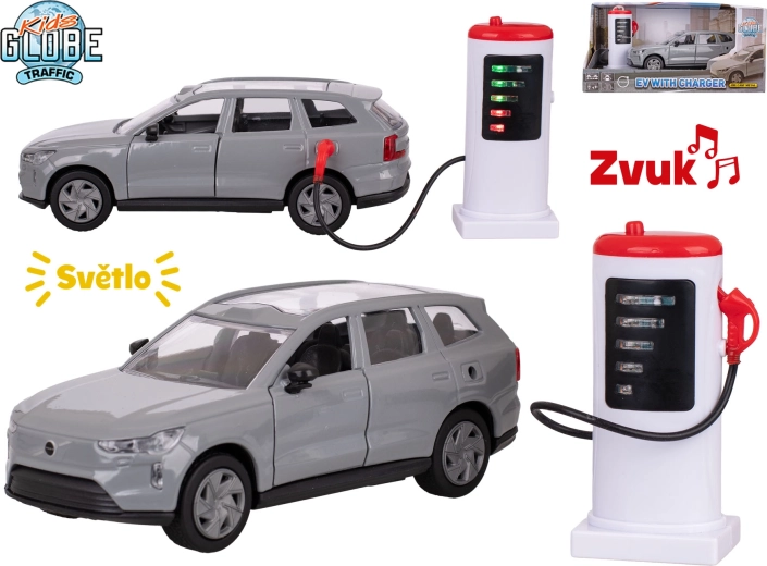 Kids Globe Traffic VOLVO EX90 метален модел SUV със светлини и звуци 13,5 см