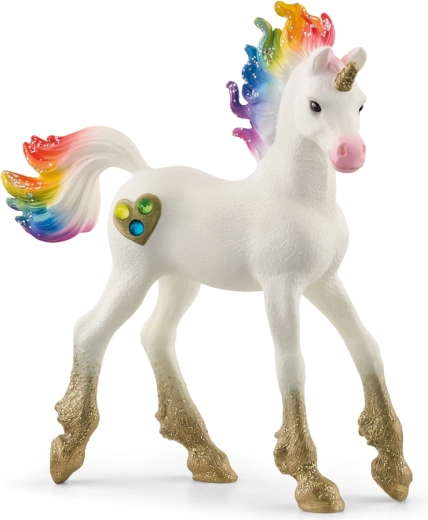 Schleich bayala дъгово еднорогово конче (жребче) със сърчица