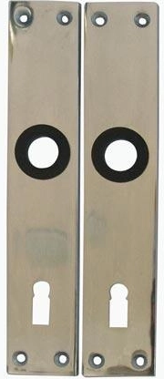 Door escutcheon 72/key K 416 aluminum (1 pair)