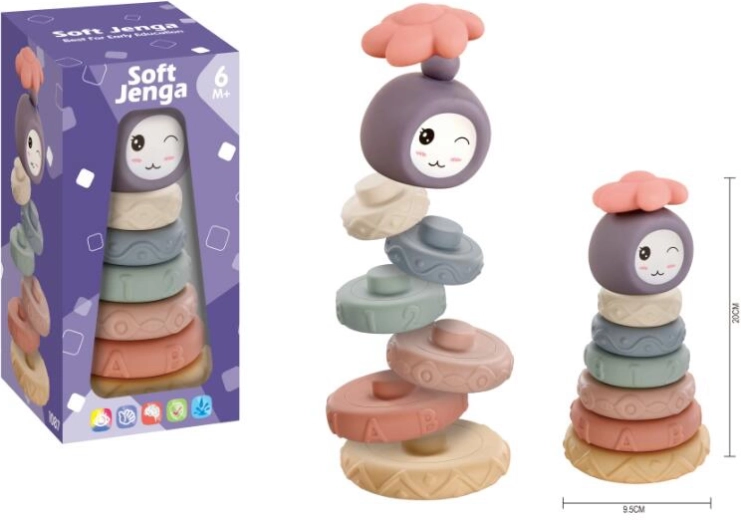 Soft building blocks pyramid 7 pieces