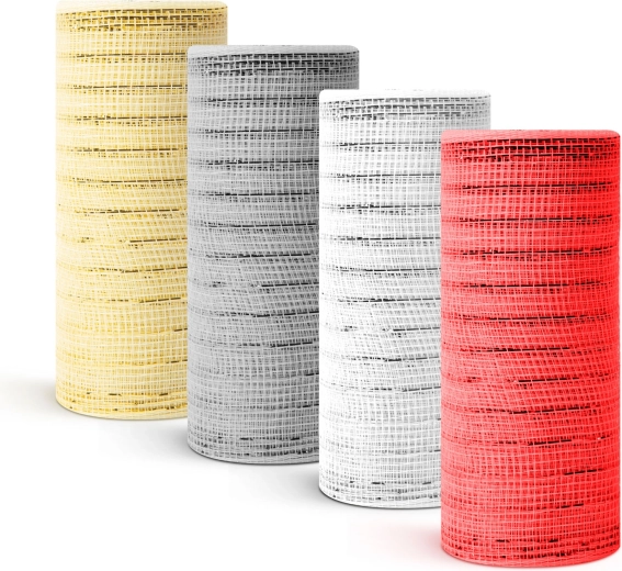 Christmas decorative mesh 4.5 m × 15 cm - 1 piece