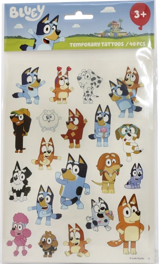 Bluey измиваеми детски татуировки – комплект 40 броя