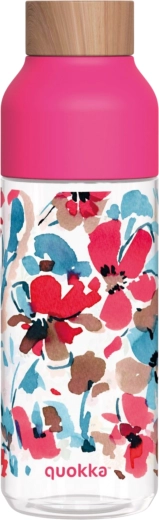 Бутилка за пиене Quokka Ice Red Flowers 720 мл