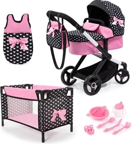Bayer Design Xeo 2-in-1 doll pram with crib and accessories