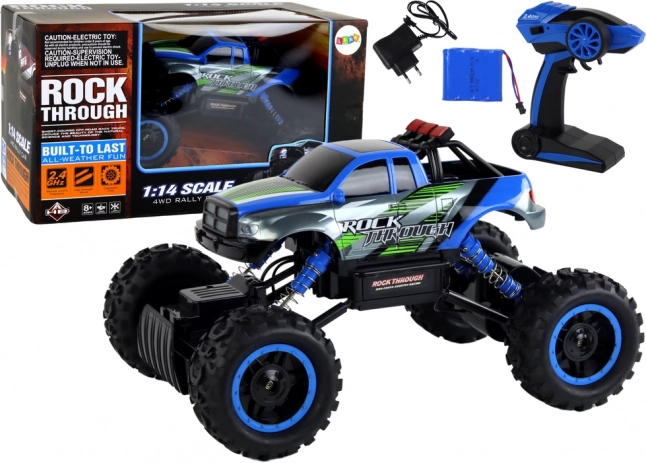 RC офроуд автомобил 1:14 2.4 GHz син 4x4