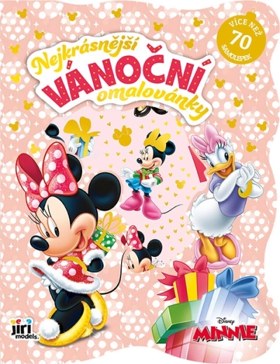 Коледни книжки за оцветяване със стикери Minnie