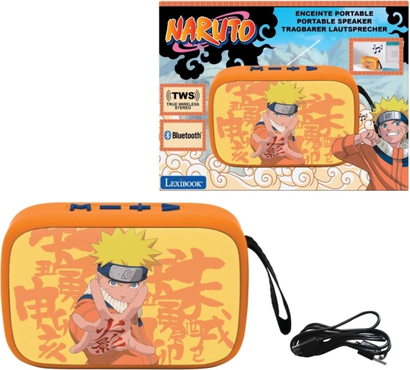 Преносим Bluetooth високоговорител NARUTO с текстилна повърхност Lexibook