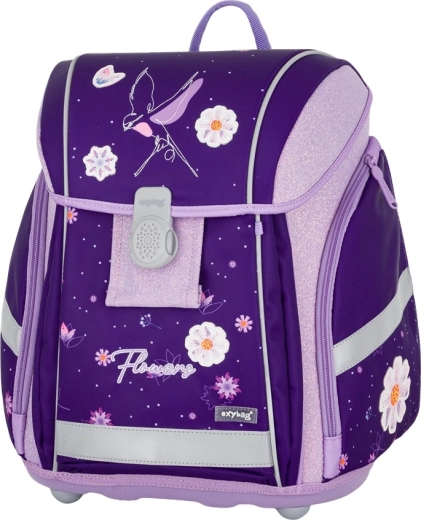 Ученическа раница Premium Light Flowers лилава