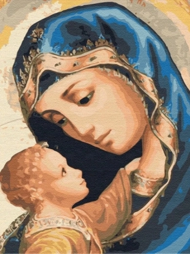 Norimpex Paint by Numbers Virgin Mary with Jesus 40 × 50 cm