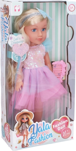 Doll with Headband and Bow, 40 cm