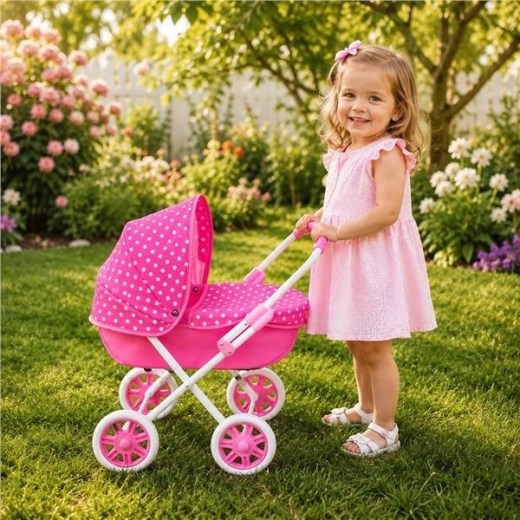 New Baby Anička doll stroller – pink