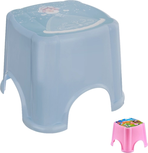 Children's plastic stool with a fairytale design, 20.5 cm