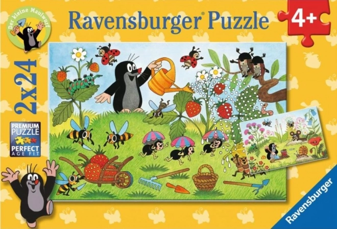 RAVENSBURGER Puzzle Little Mole in the Garden 2x24 pieces
