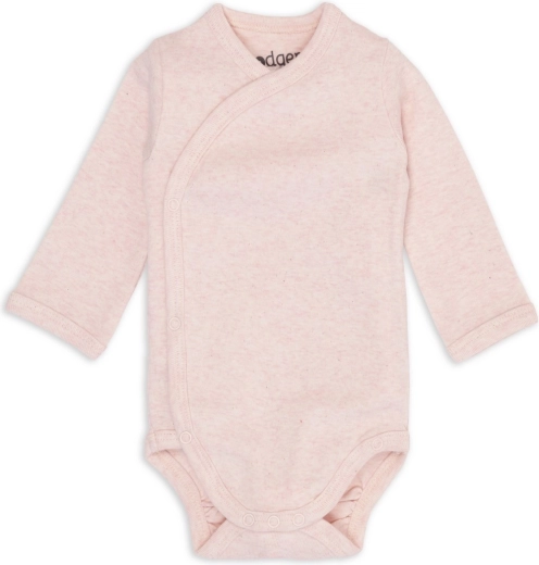 Lodger wrap bodysuit with long sleeves melange tan, size 56