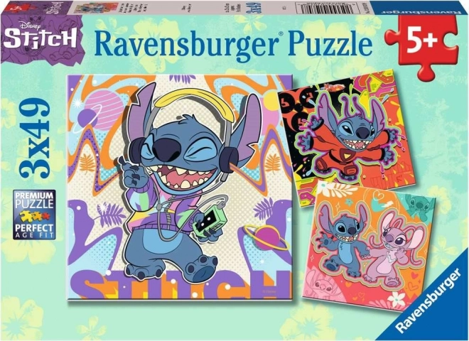 Пъзел 3x49 части Stitch