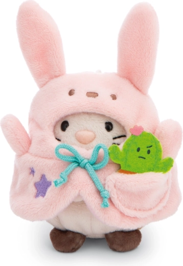 Nici MyMochi котенце Angy в костюм на зайче с кактус – подаръчен комплект плюшени играчки 8 см
