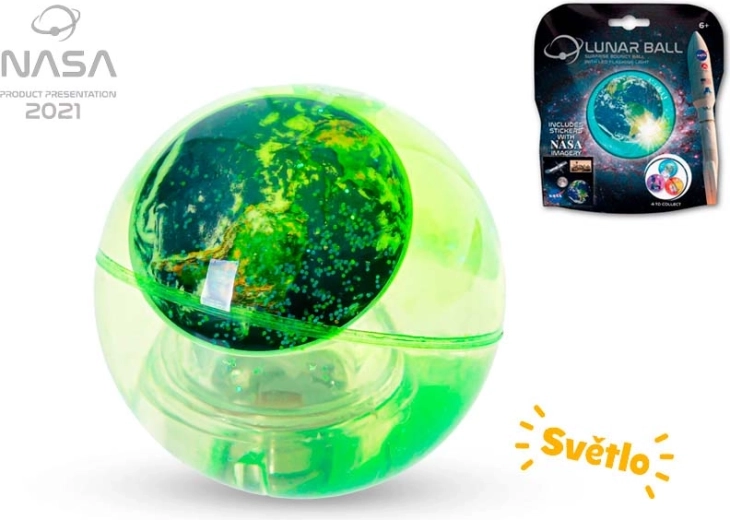 Light-up Bouncy Ball NASA with Glitter 5 cm