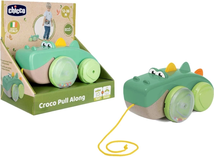 Chicco дърпащ се крокодил Eco+ за деца от 12 месеца