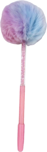 Ballpoint pen with decorative pom-pom 17 cm - 1 piece