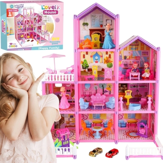 WOOPIE мега вила – къща за кукли Lovely House, 194 части