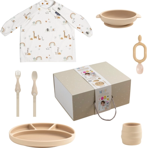 Подаръчен комплект Bibado за хранене fawn/serengeti spaghetti