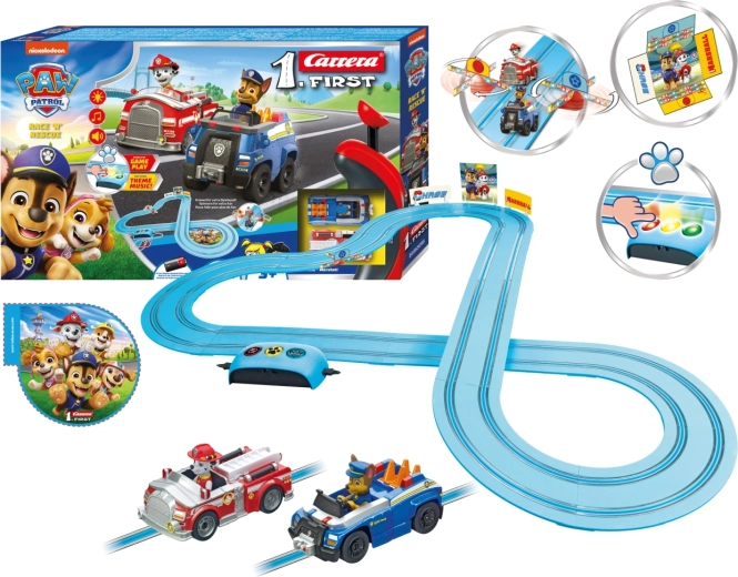 Carrera First Paw Patrol Race 'N' Rescue 3.5 m Slot Car Racing Track