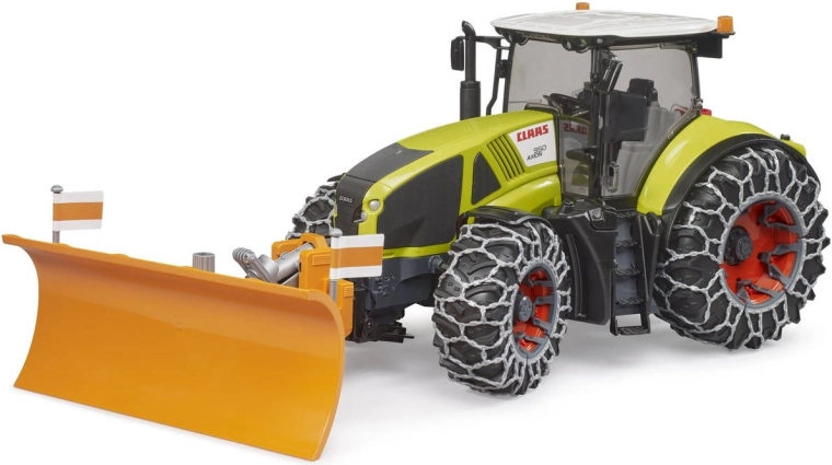 Claas Axion 950 Tractor with Snow Chains and Snow Plow Bruder
