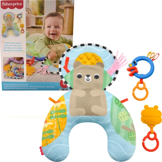 Fisher-Price сензорна възглавничка за бебета с играчки за откриване