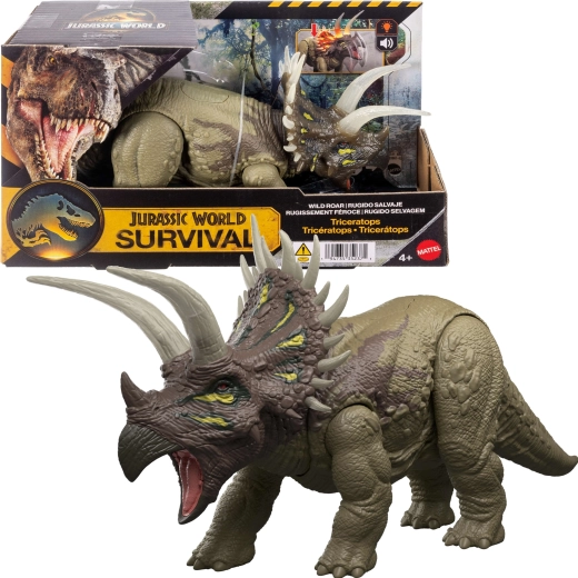 Mattel Jurassic World – оцелял трицератопс с осветление и звук